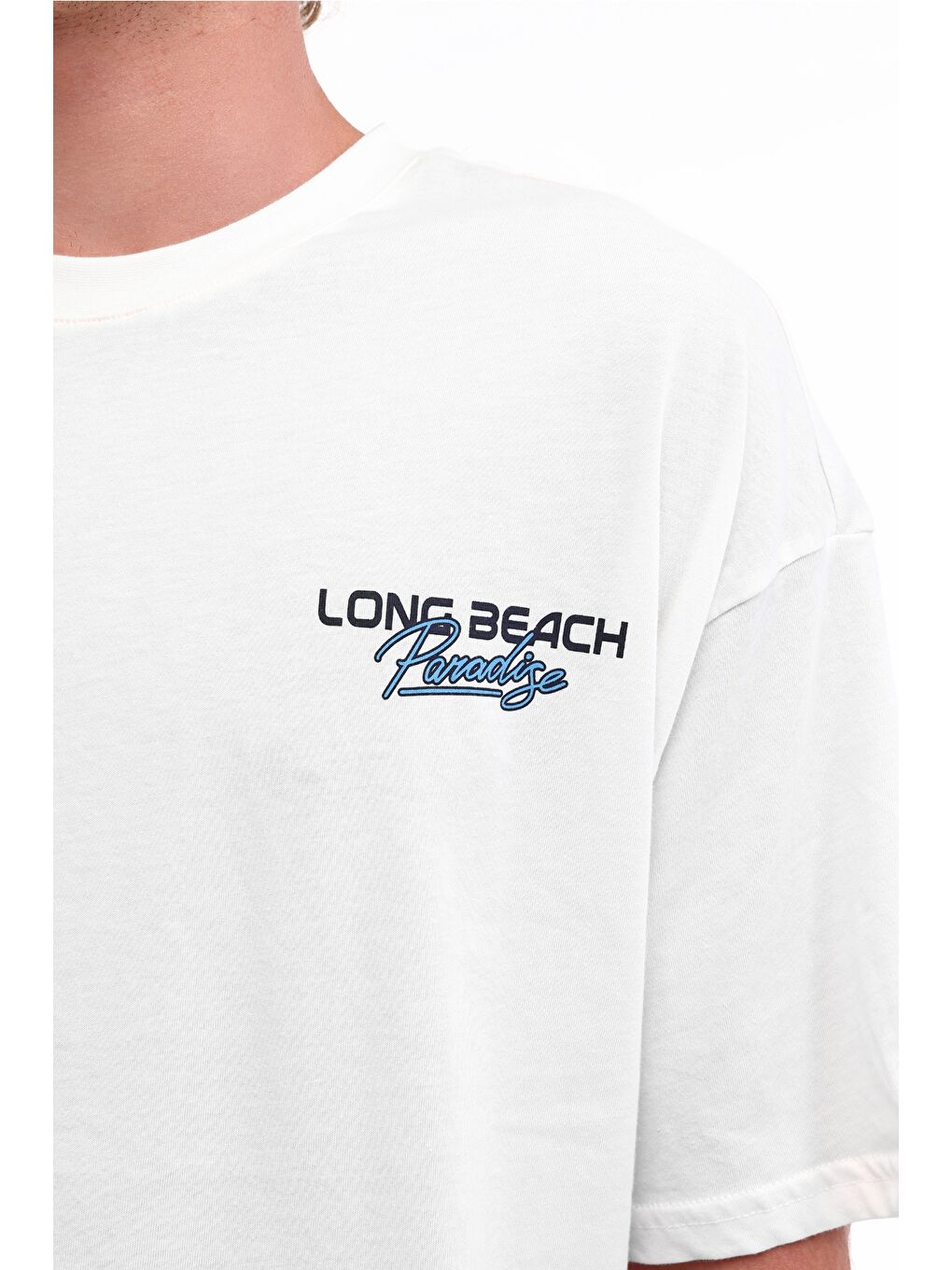 ML LUELA 11HS101 5FX Beyaz Erkek Kısa Kol T-Shirt-3