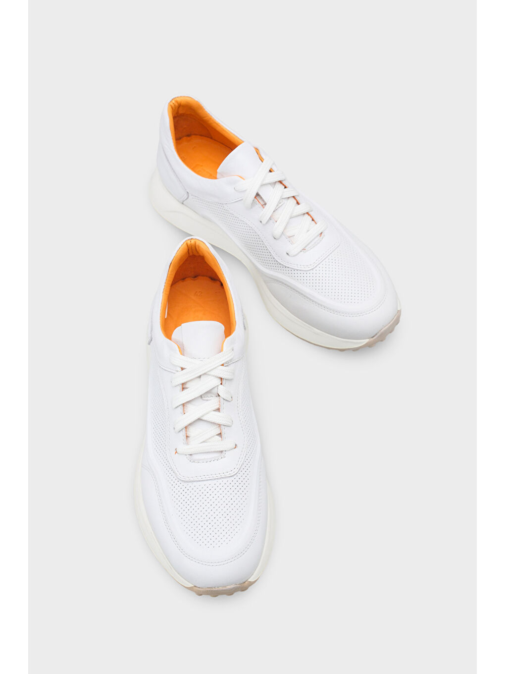 Beyaz Ramsey Hakiki Deri Erkek Günlük Spor Ayakkabı Sneaker-5