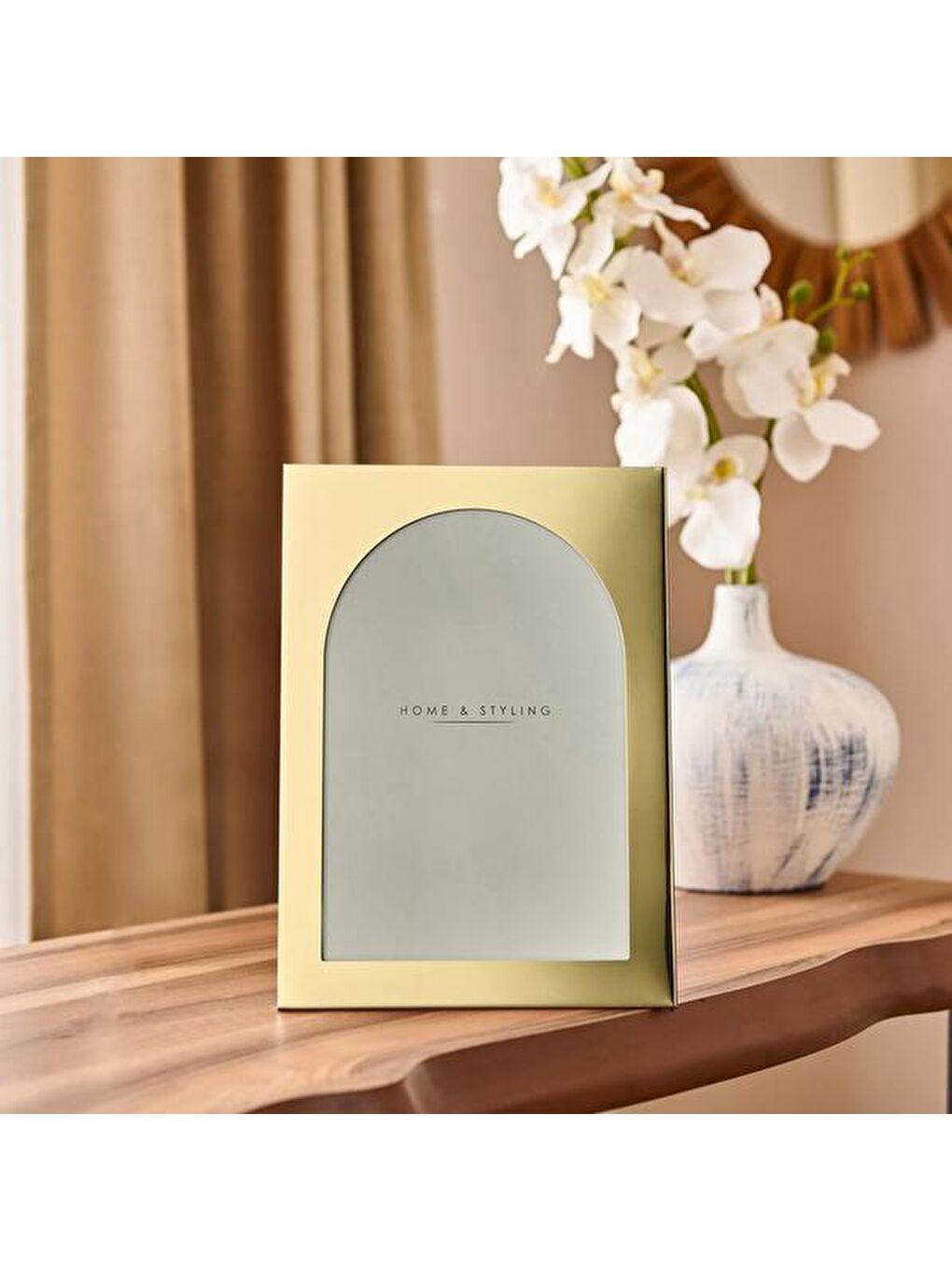 Sarı Revzen Fotoğraf Çerçevesi - Altın - 10x15 cm