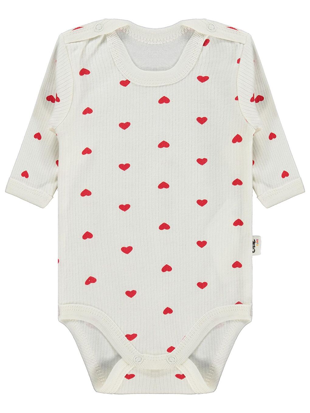 Baby Kalp Empirme 1-36 Ay Çıtçıtlı Badi - Ekru