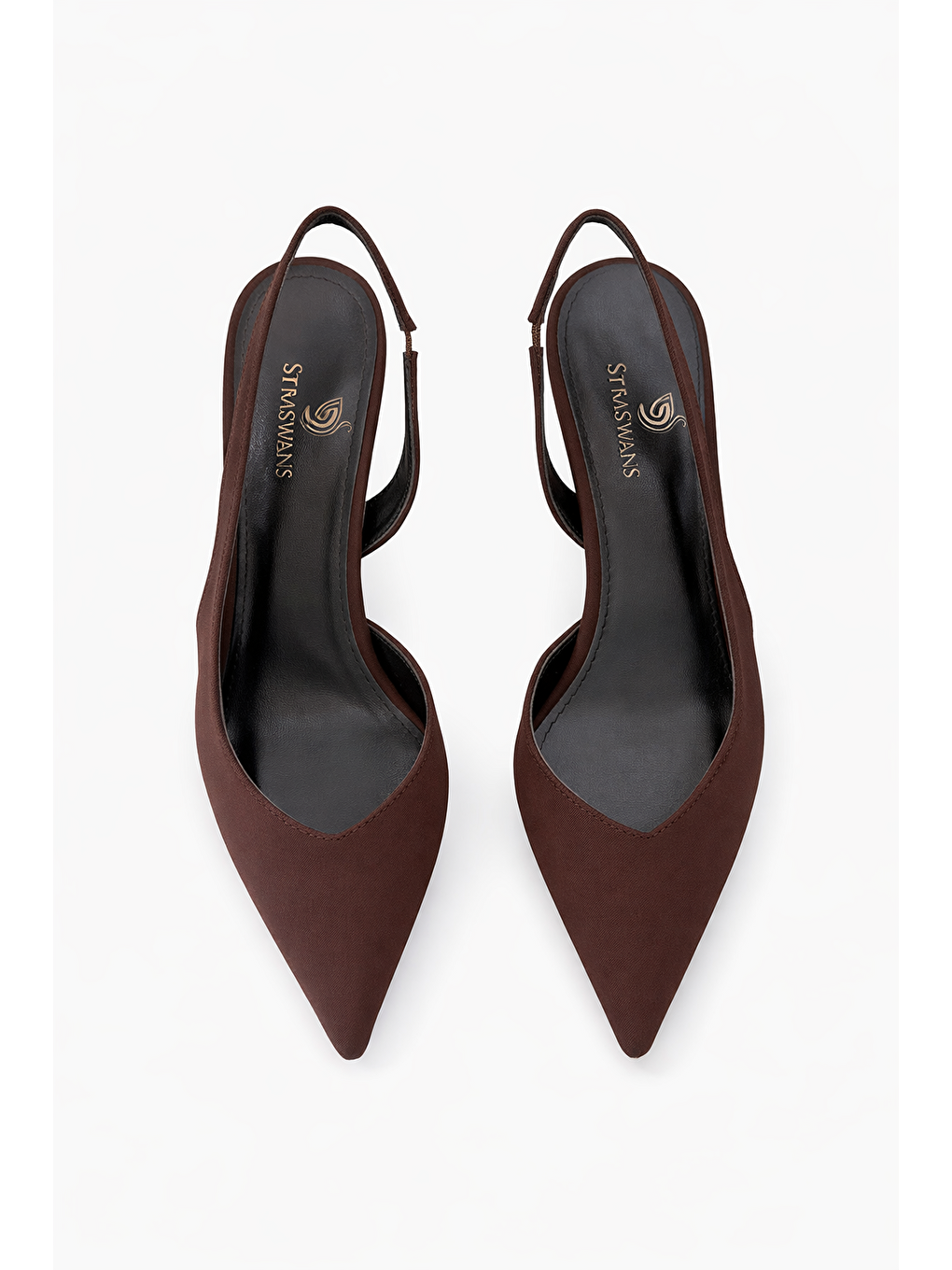 Kahverengi Levina Kadın Kumaş Topuklu Ayakkabı Kahve-2