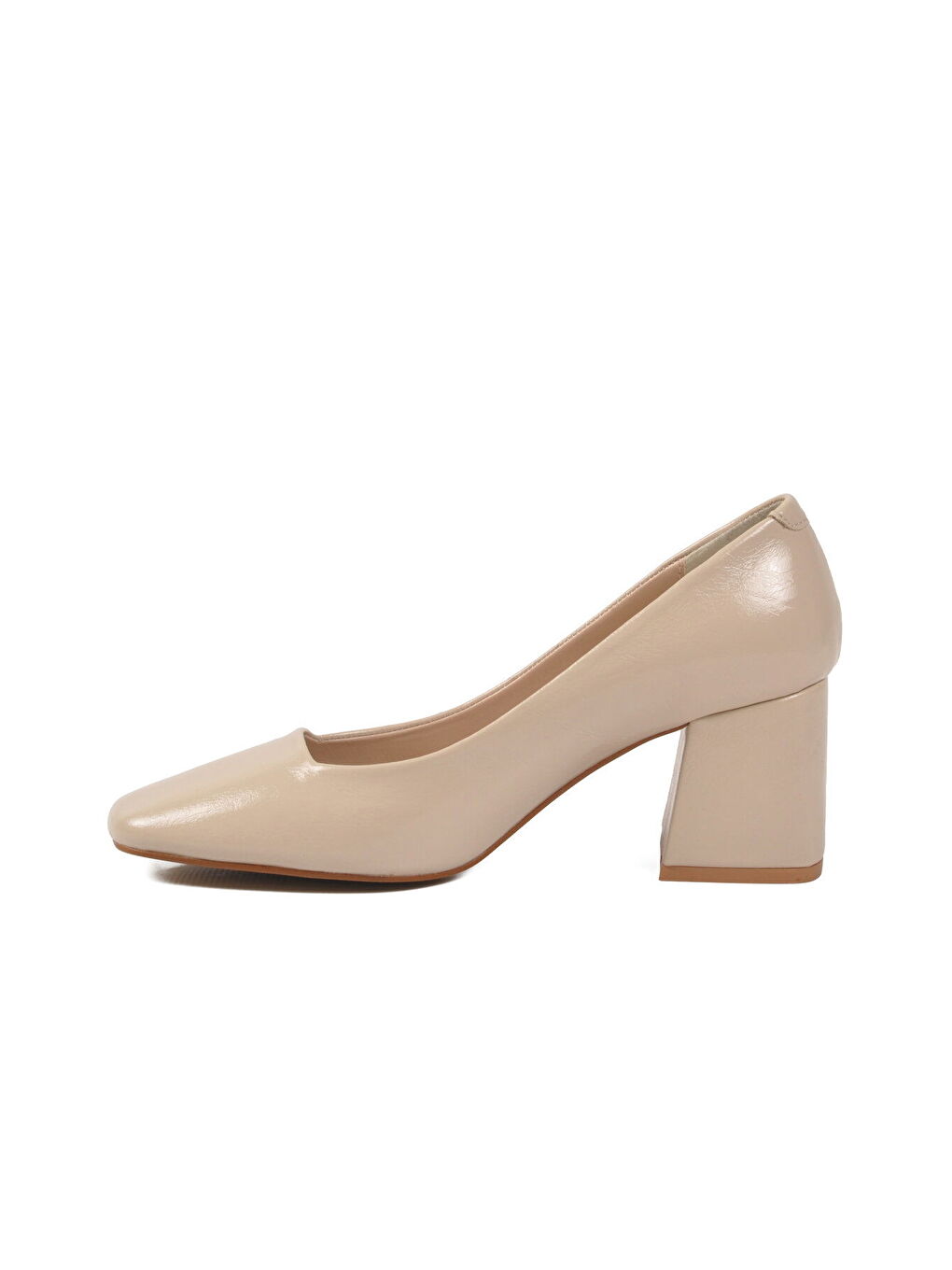 Bej Kadın Kalın Topuklu Ayakkabı 593055 Z-3