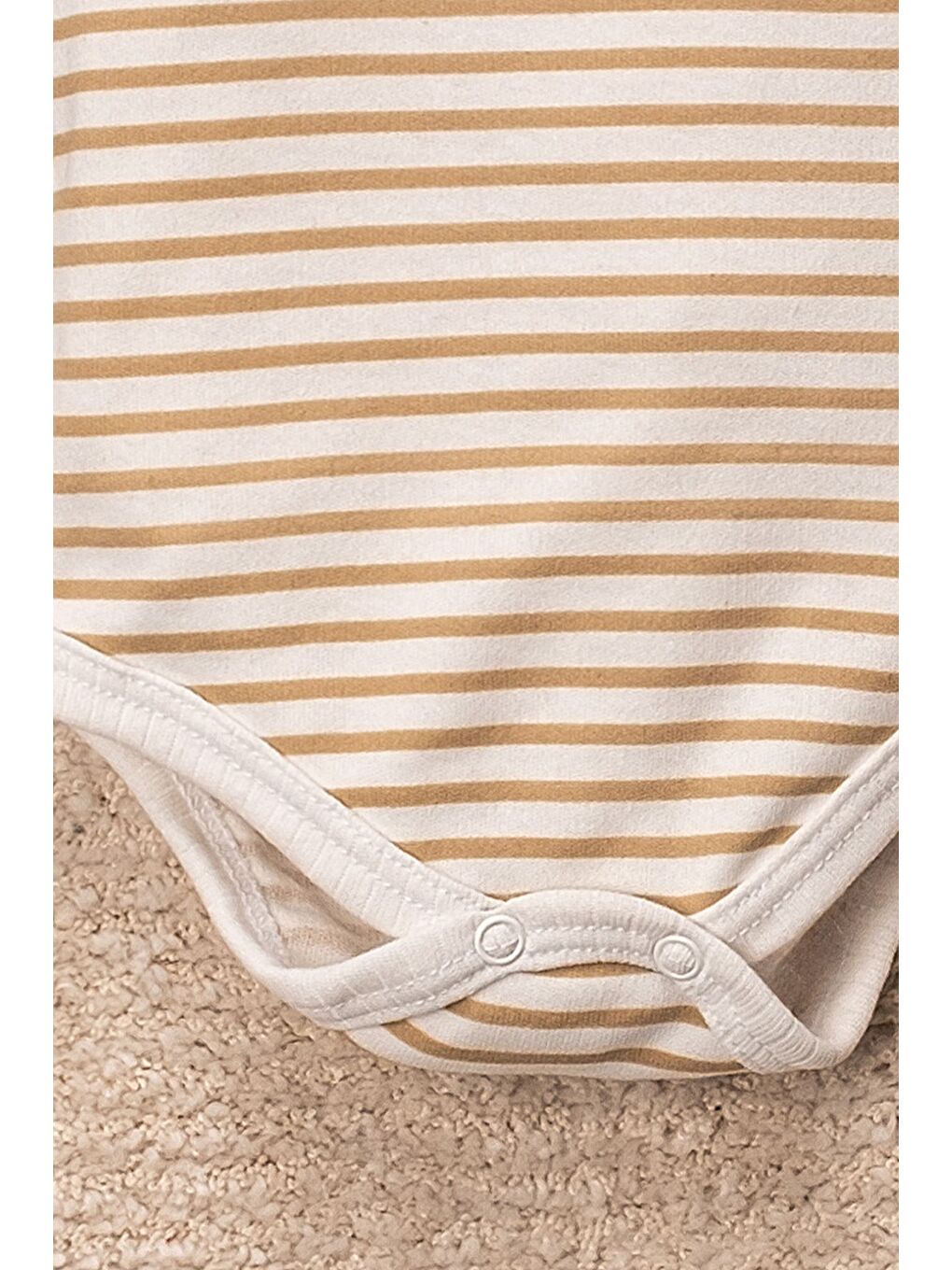 Kahverengi Geyik Desenli Alt Üst Bebek Takımı 6 Parça 3'lü Set-6