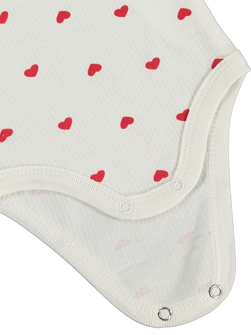 Baby Kalp Empirme 1-36 Ay Çıtçıtlı Badi - Ekru-2