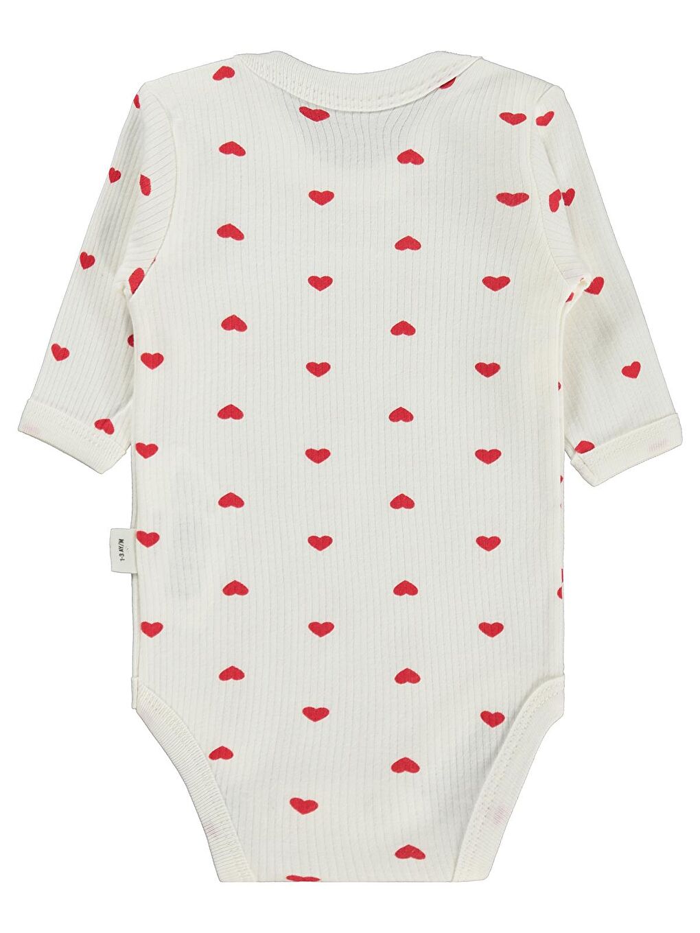 Baby Kalp Empirme 1-36 Ay Çıtçıtlı Badi - Ekru-3
