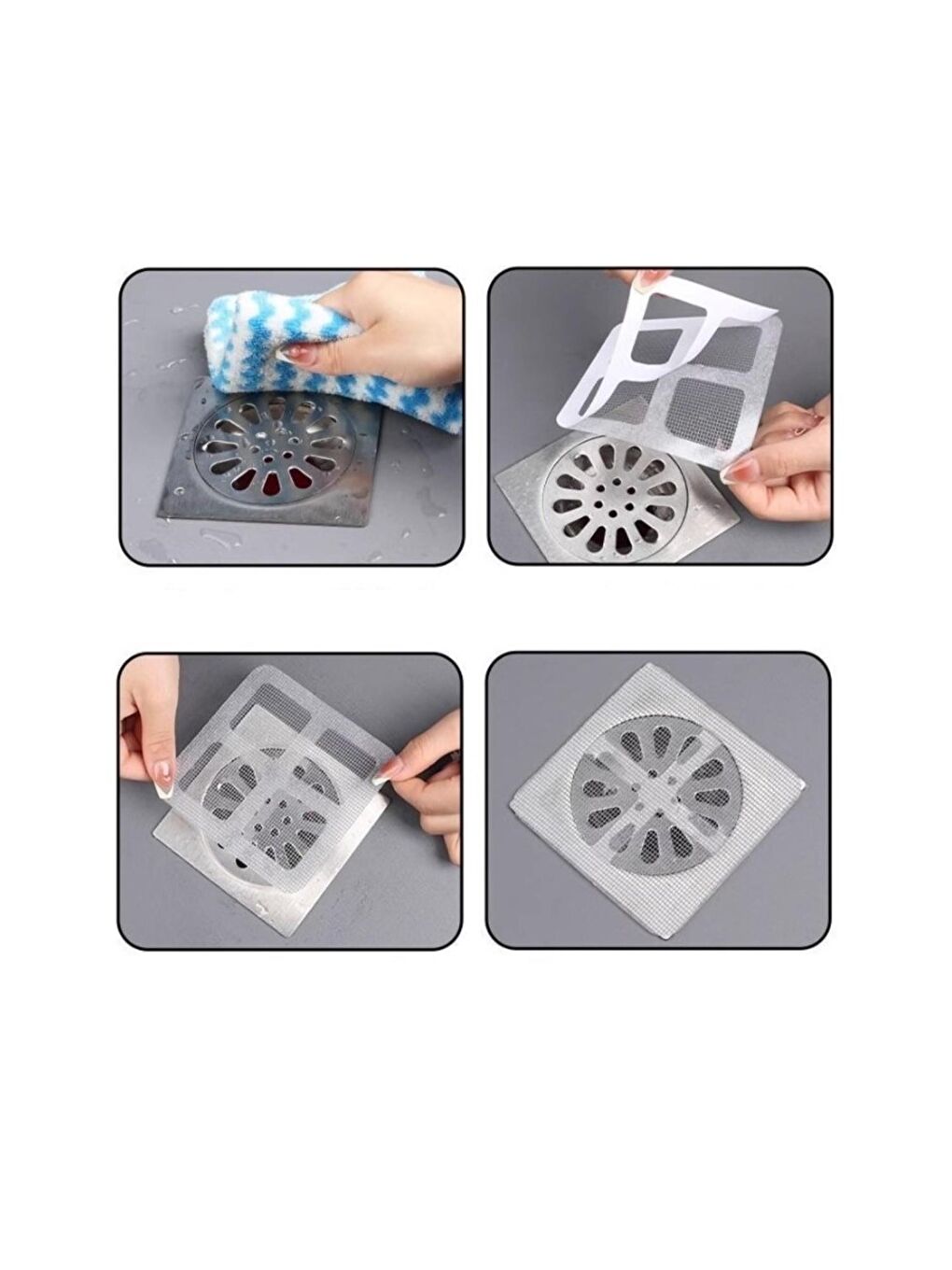 Gri Lavabo Ve Gider Süzgeci 10 Lu GKH-3