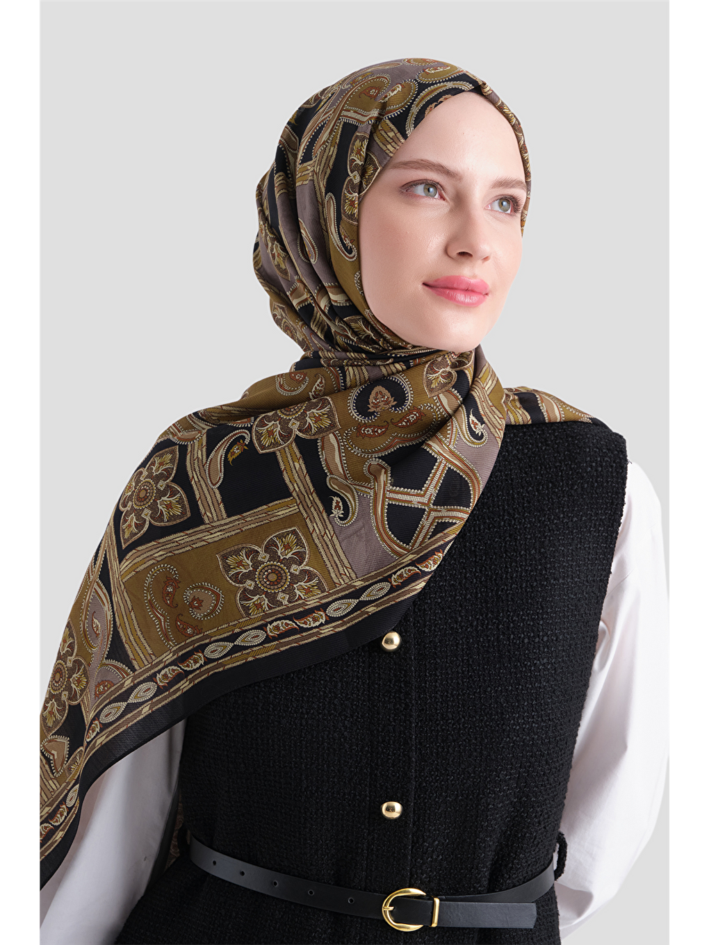 Yeşil Yün İpek Harmony Şal 5517 02-1
