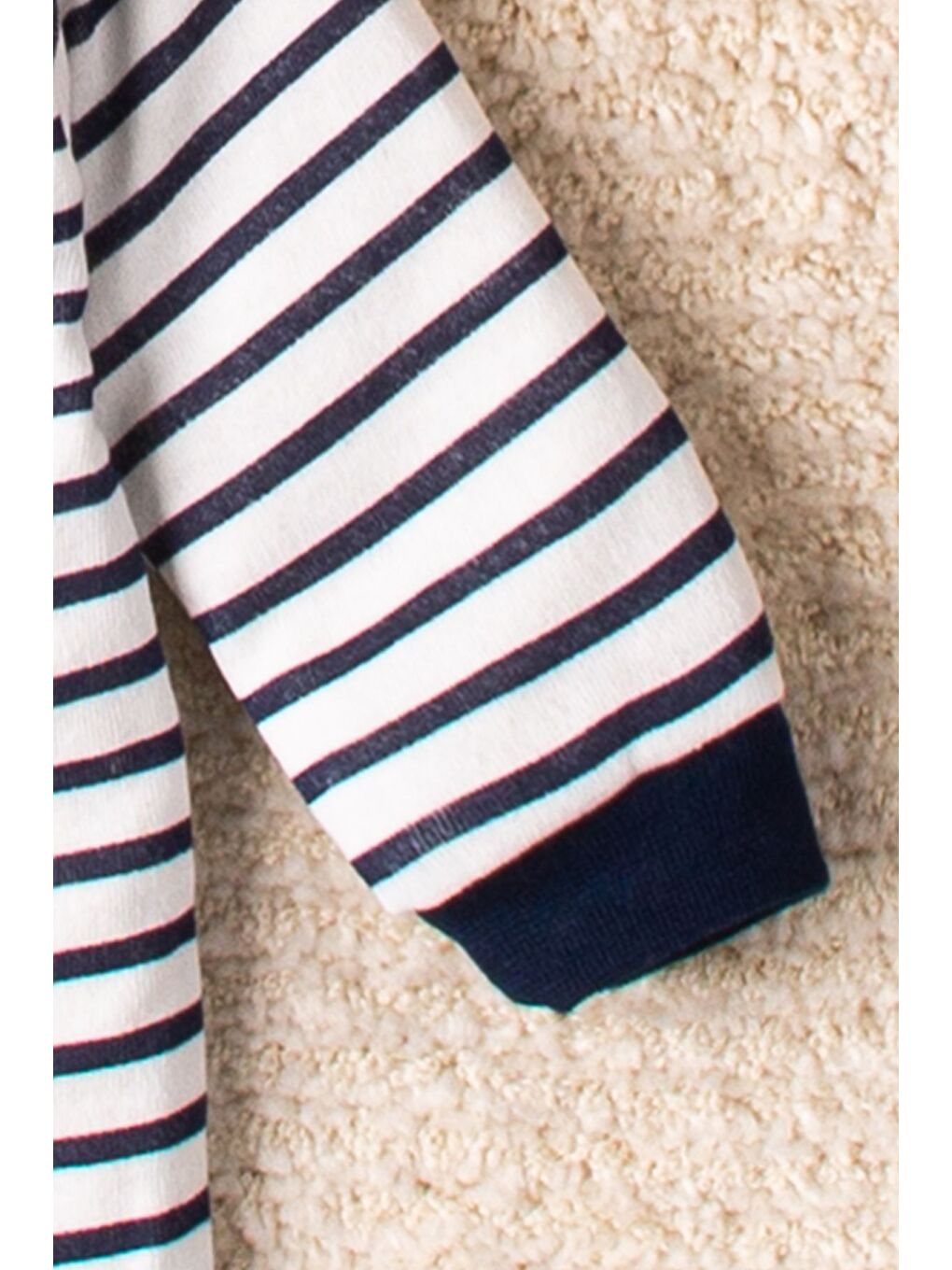 Beyaz Bebek 3'lü Tulum Set Kuzu İnek Desenli Set-6