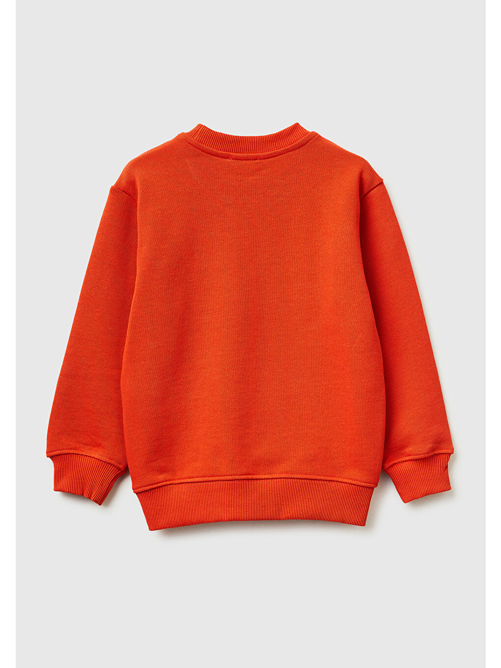 Erkek Çocuk Kırmızı Önü Logo Baskılı Yuvarlak Yaka Sweatshirt-1