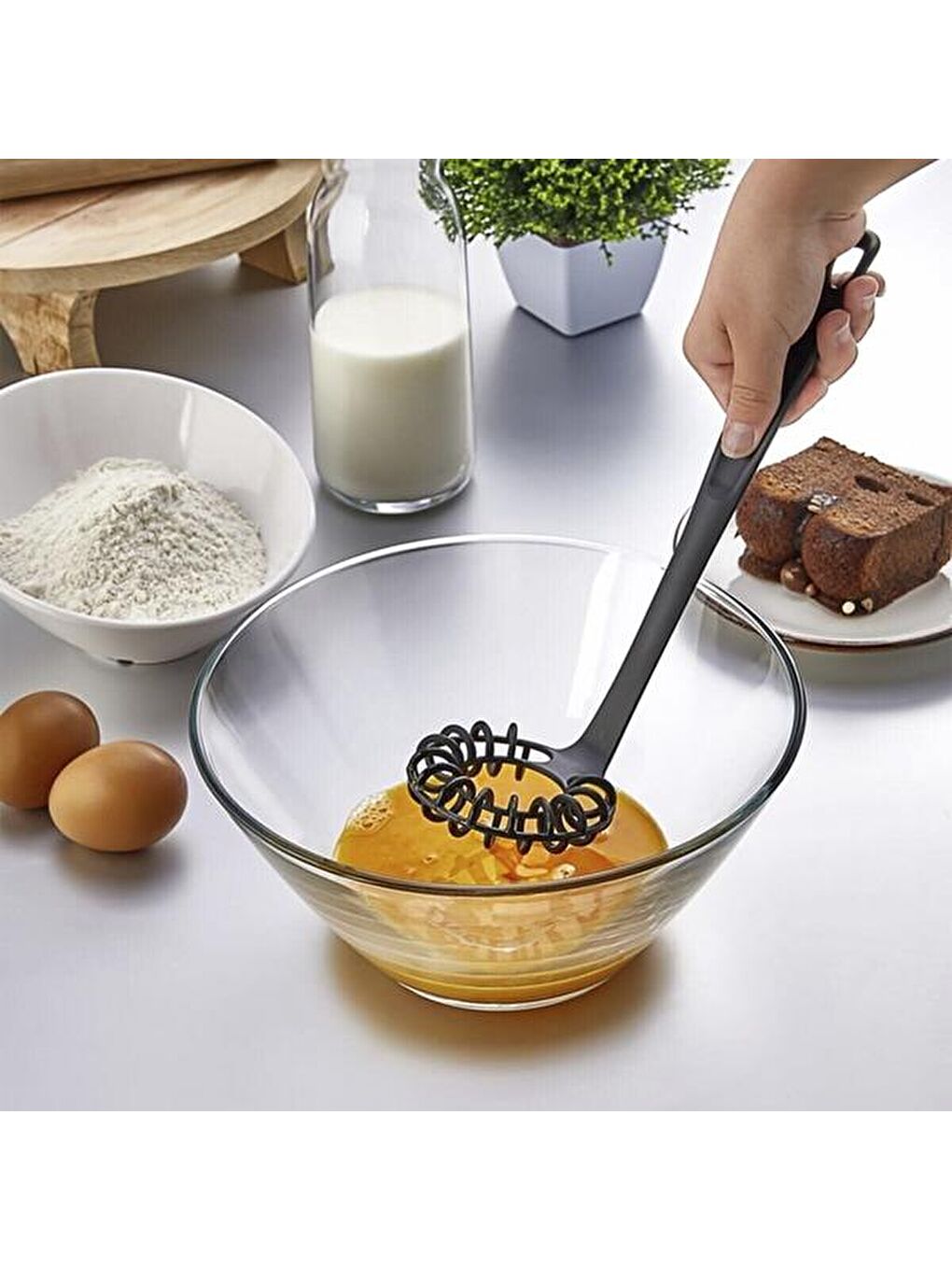 Siyah Lotta Spiral Çırpıcı - 28 cm-1