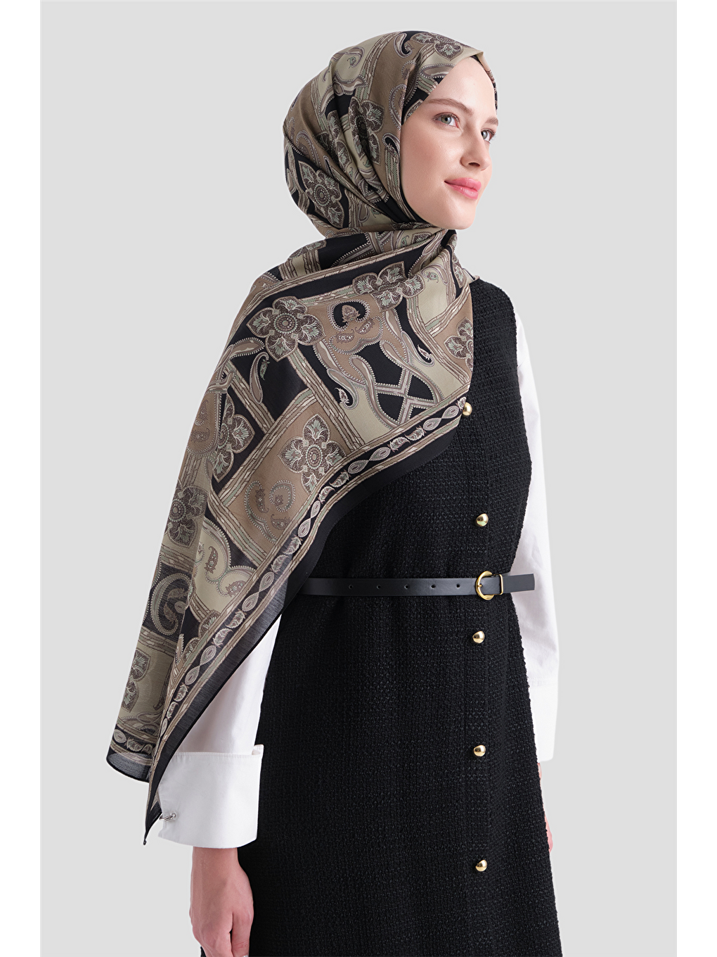 Bej Yün İpek Harmony Şal 5517 05-1
