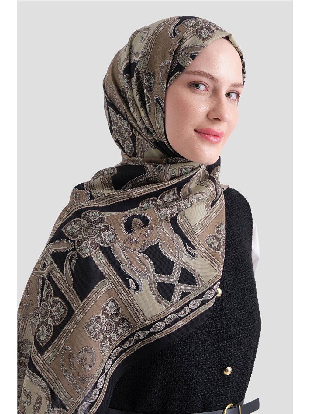 Bej Yün İpek Harmony Şal 5517 05-3