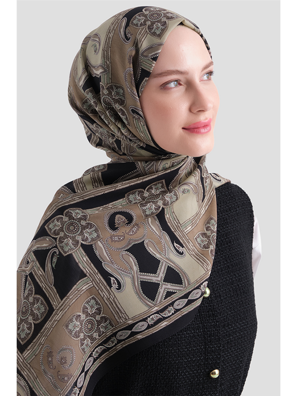 Bej Yün İpek Harmony Şal 5517 05-4