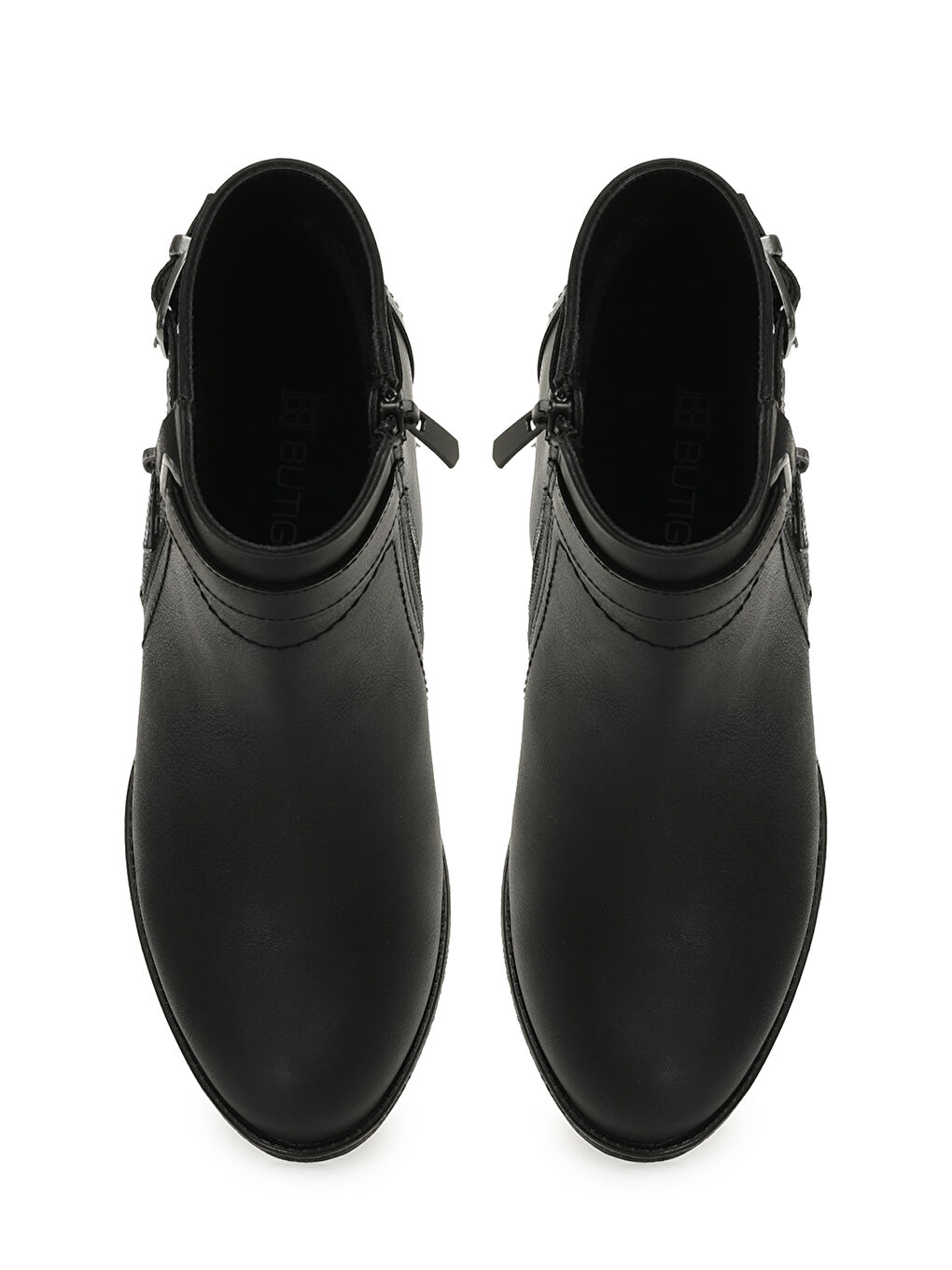 24K-1031 5PR Siyah Kadın Topuklu Bot-3