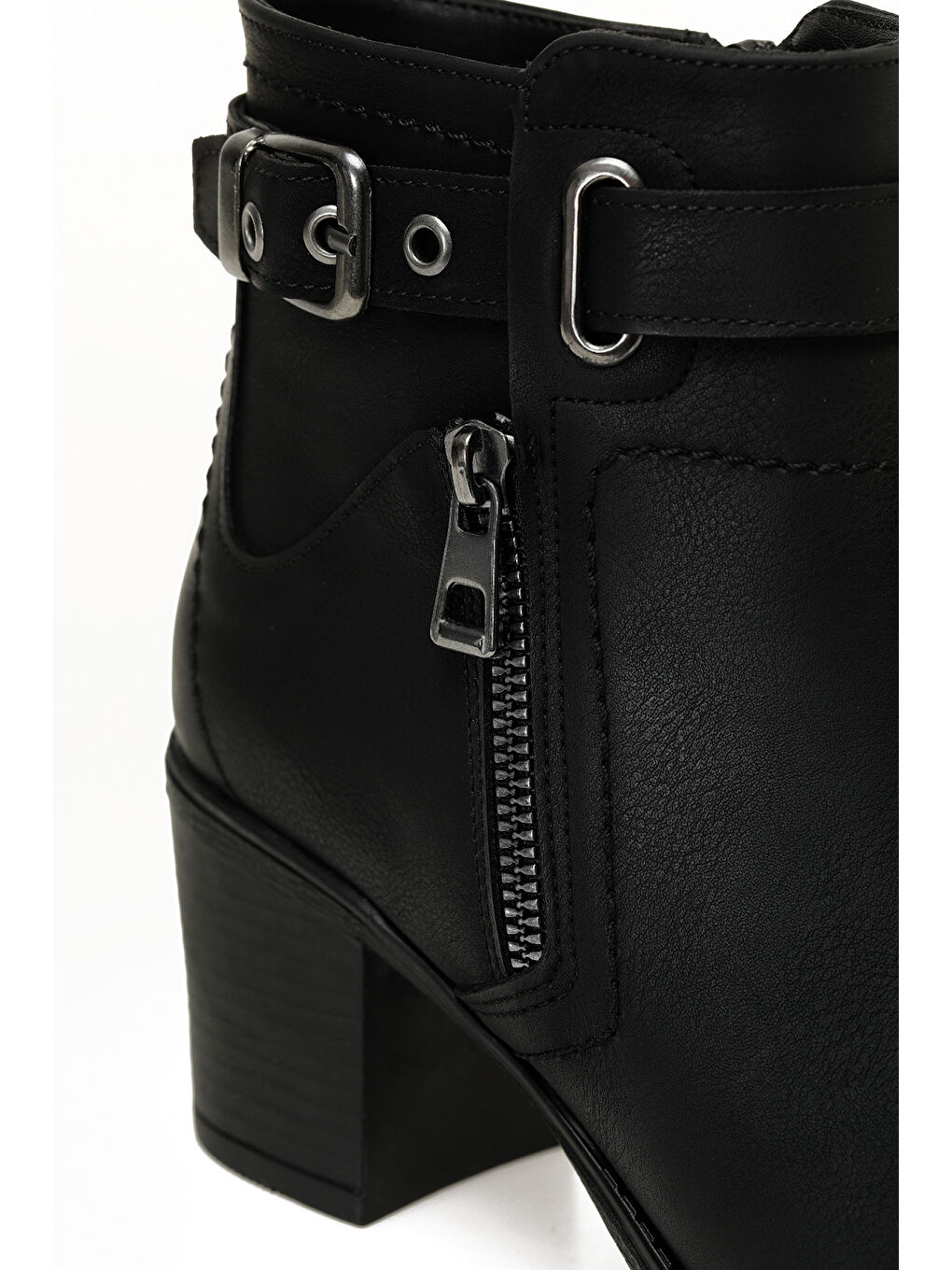 24K-1031 5PR Siyah Kadın Topuklu Bot-6