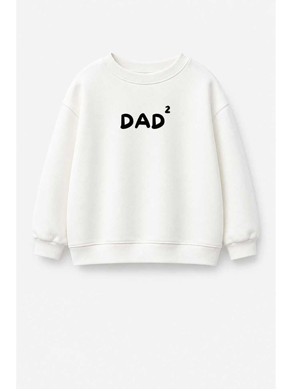 Lila Unisex Çocuk Baba Baskılı 3 İplik Kumaş Pamuklu Sweatshirt-1