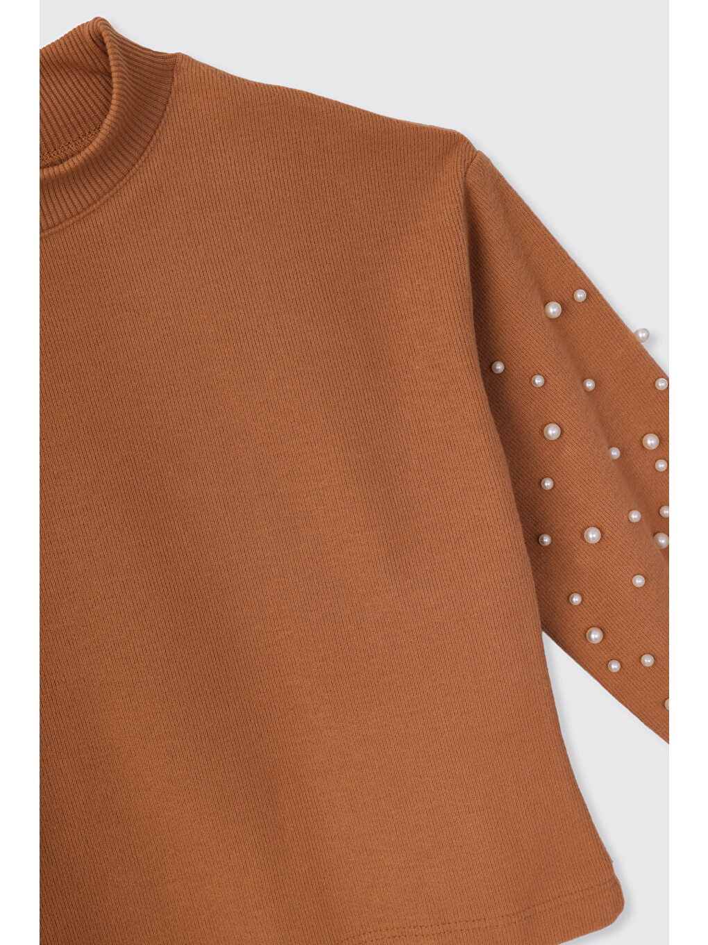 Kahverengi Kız Çocuk Kiremit Sweatshirt-2