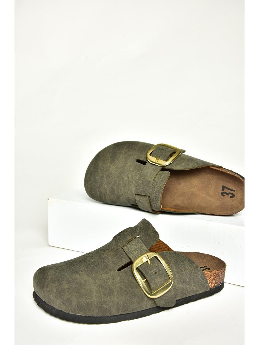 T7775890 Haki Kadın Terlik-1