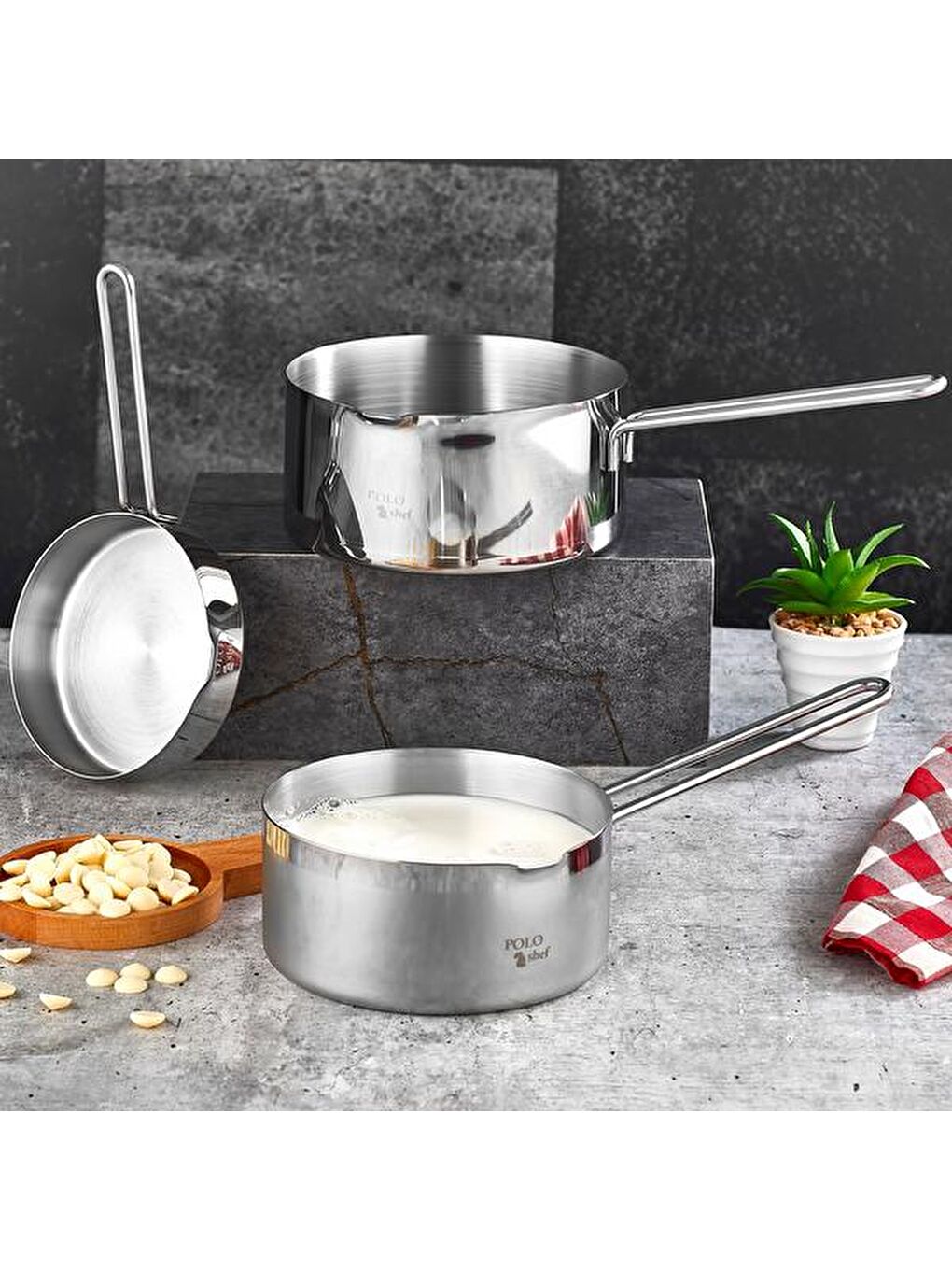 Gri Royal Çelik Sos Tavası - 33x7,5x16 cm-1