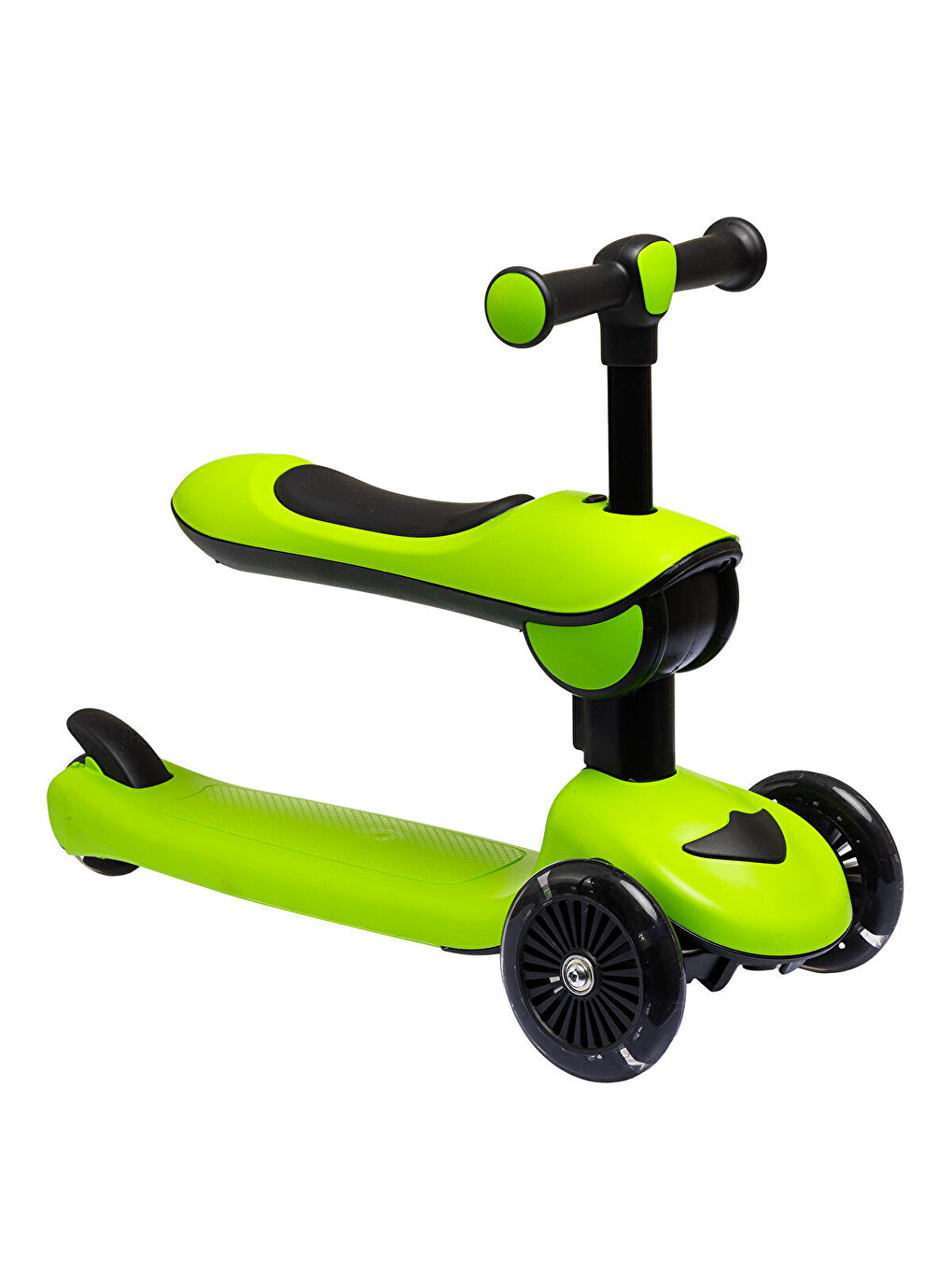 Funride Oturmalı Işıklı Scooter Yeşil