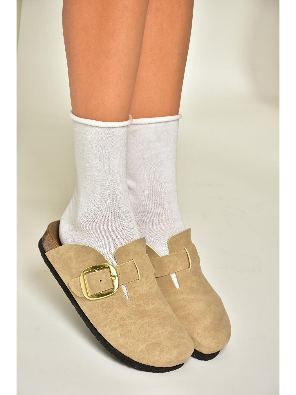 Kahverengi T7775890 Ten Kadın Terlik-2