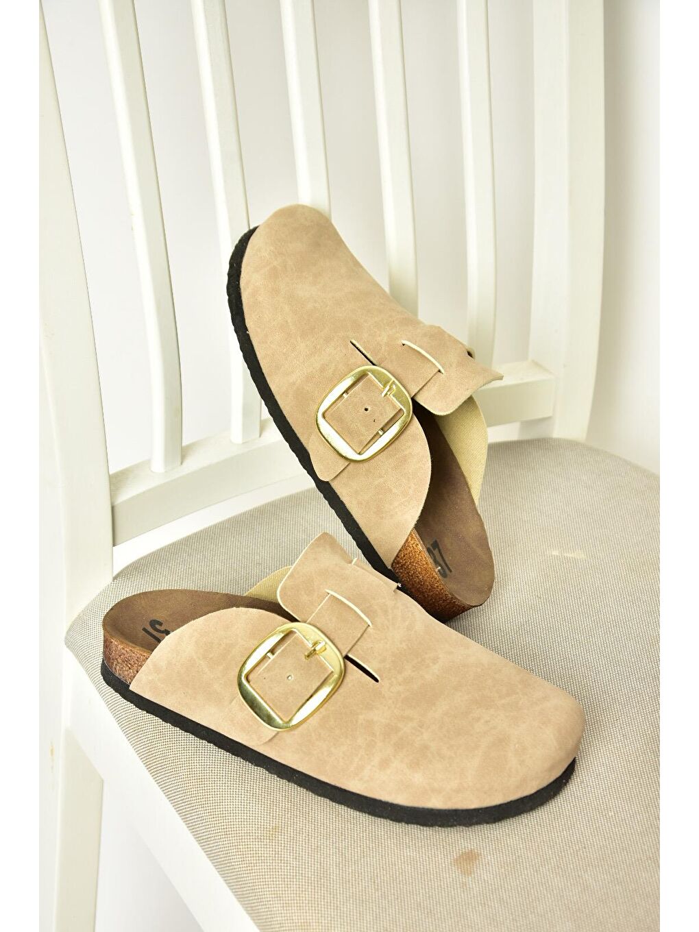 Kahverengi T7775890 Ten Kadın Terlik-3