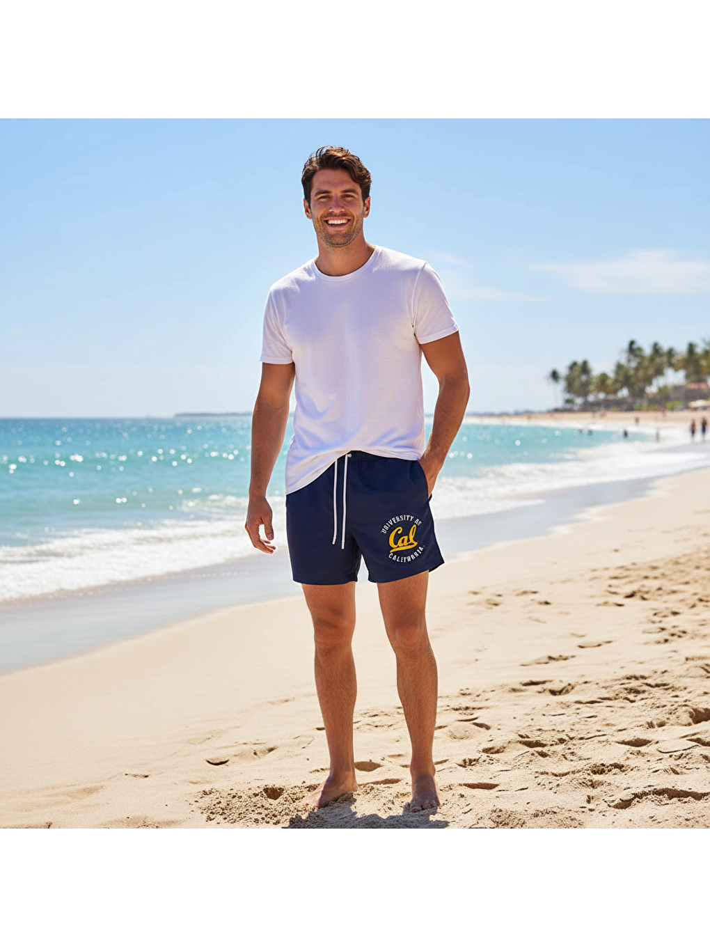 Erkek Cepli Ve Astarlı Deniz Şortu Lacivert Renk Bb2358