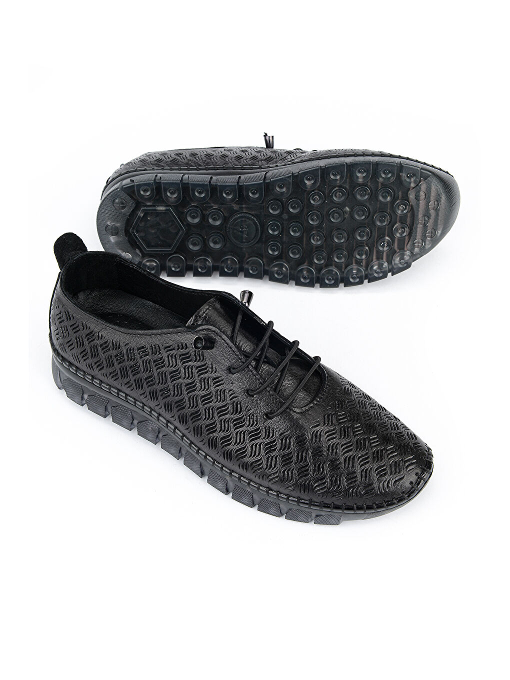 Kadın Hakiki Deri Günlük Ayakkabı 1611046Z8031 Siyah-3