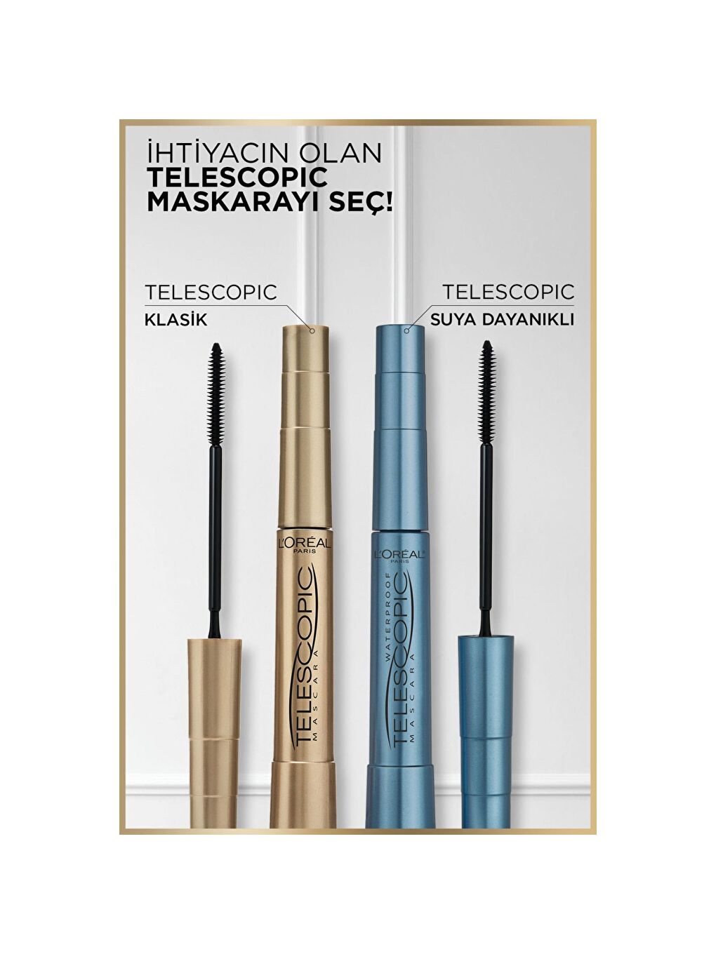 L'Oreal Paris L'Oréal Paris Telescopic Suya Dayanıklı Maskara - Siyah - 1