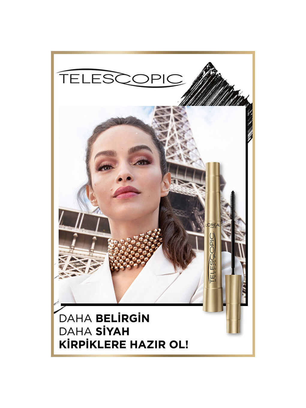 L'Oreal Paris L'Oréal Paris Telescopic Suya Dayanıklı Maskara - Siyah - 3