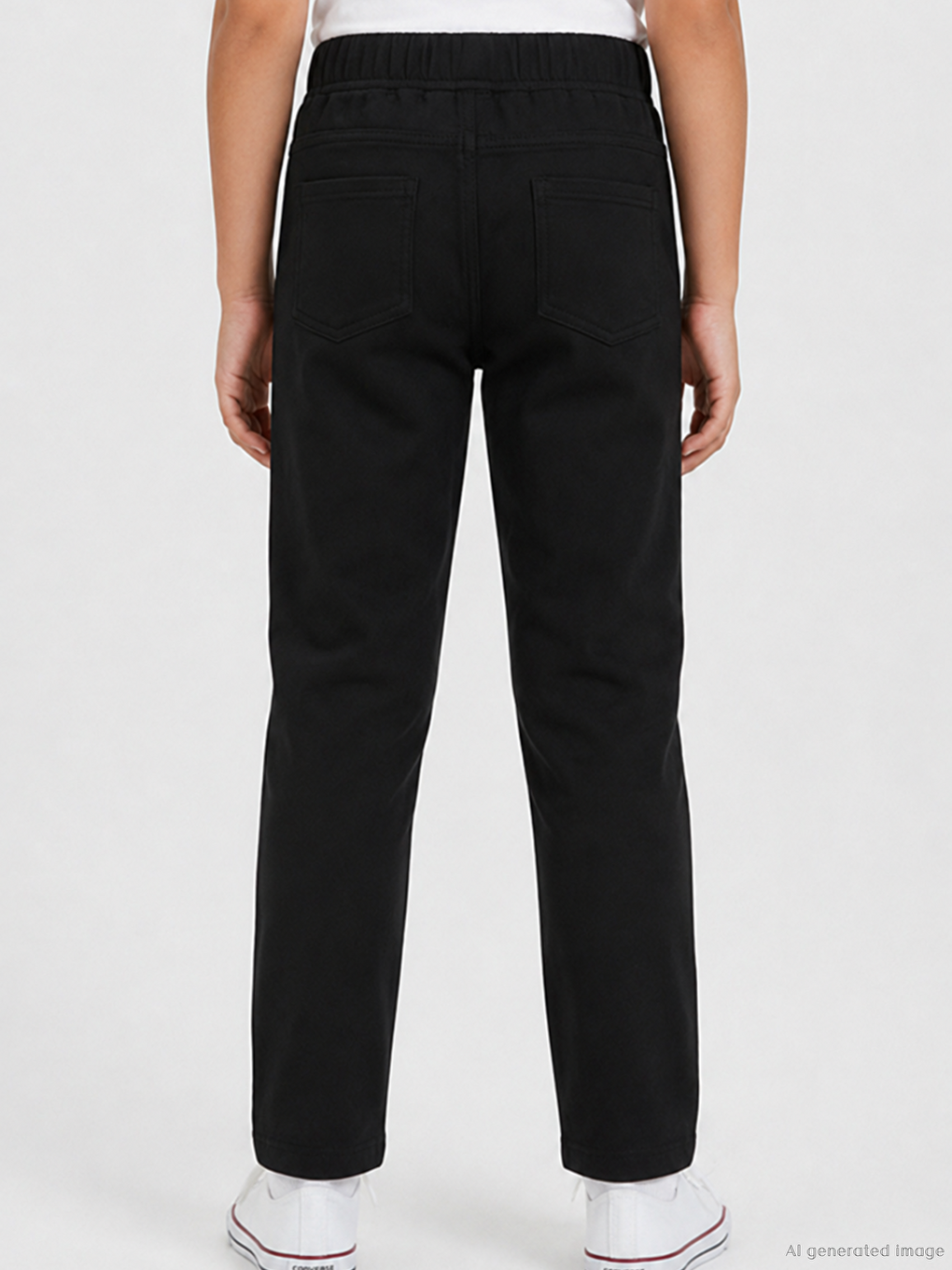 Siyah Erkek Çocuk Gabardin Pantolon-1