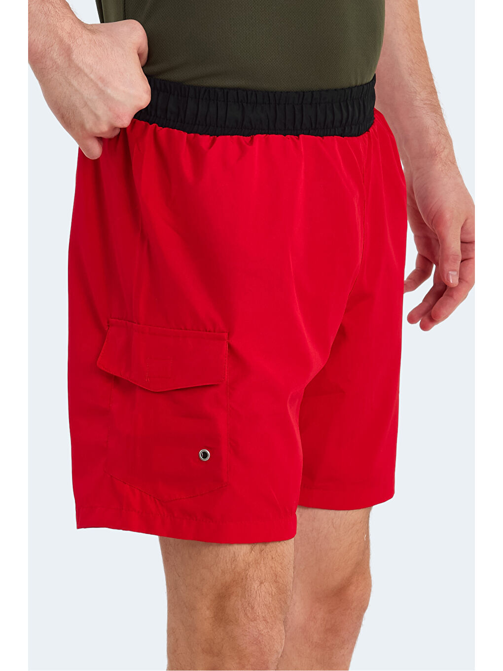 RASMUS Erkek Deniz Şortu Kırmızı-5