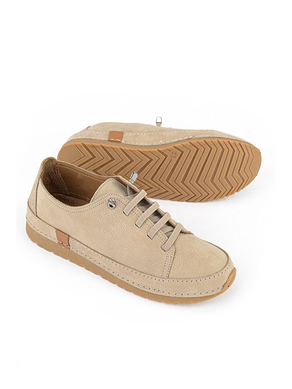 Kadın Hakiki Deri Konfor Ayakkabı 1611061ZRC1 Bej-3