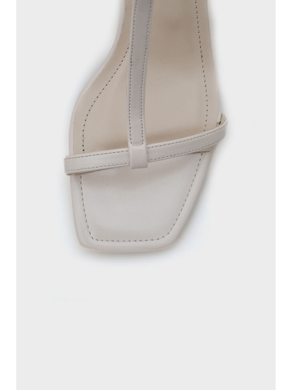 Ekru Dalia Orta Topuklu Bilekten Bantlı Kadın Sandalet-2