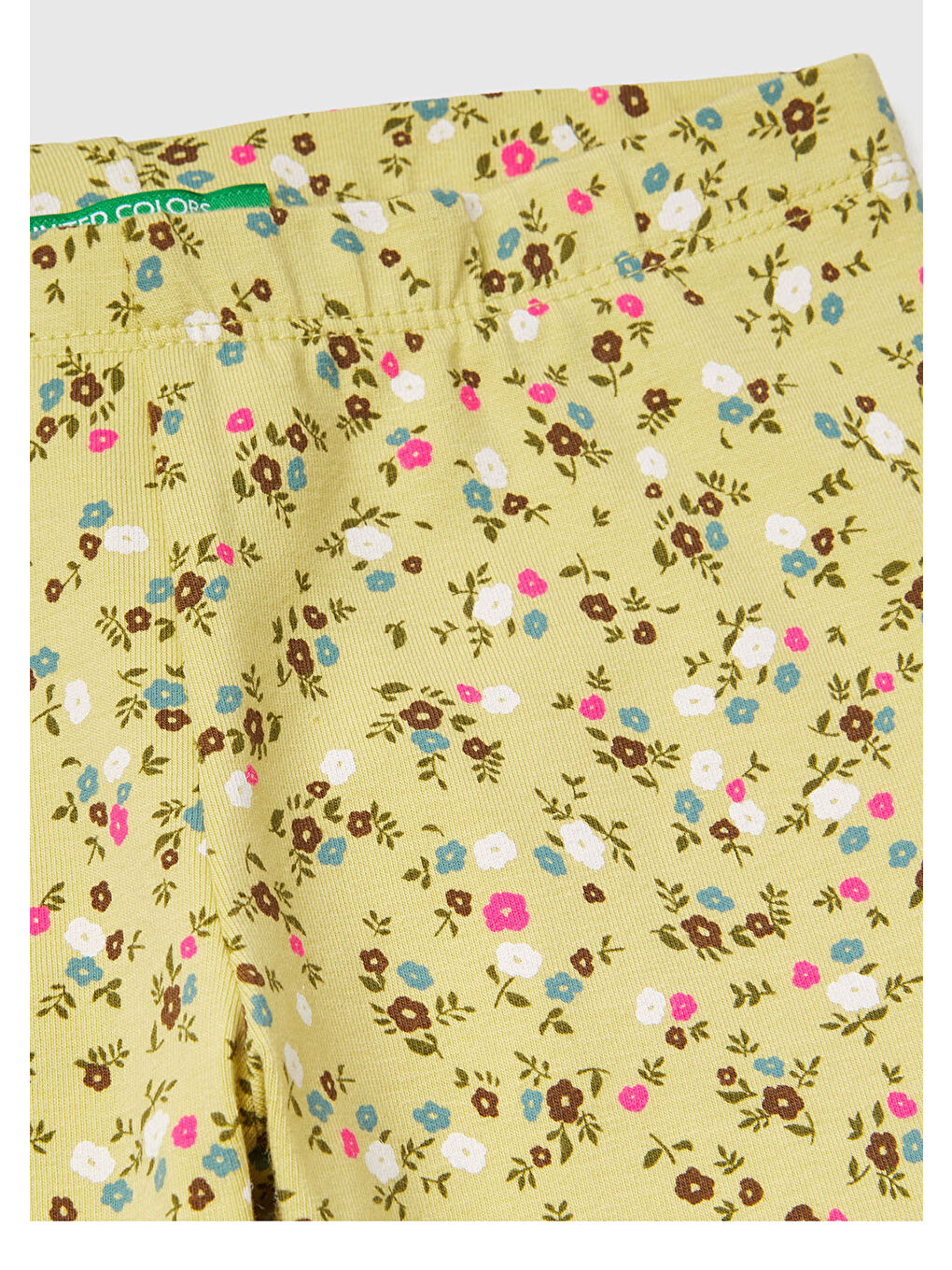 Kız Çocuk Sarı Tamamı Baskılı Slim Fit Tayt-2