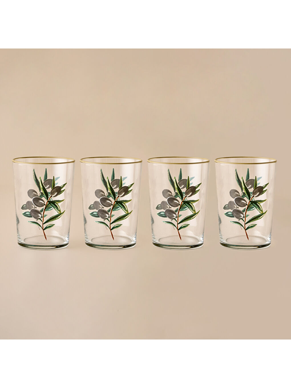 Olive Meşrubat Bardağı 4'lü Siyah (510 cc)