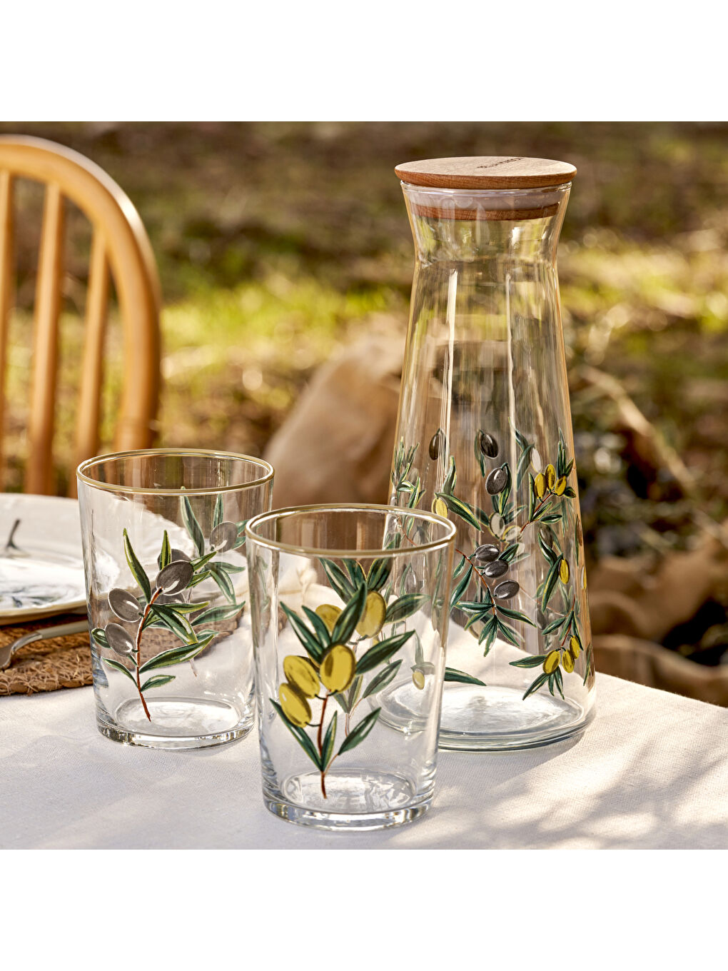 Olive Meşrubat Bardağı 4'lü Siyah (510 cc)-1