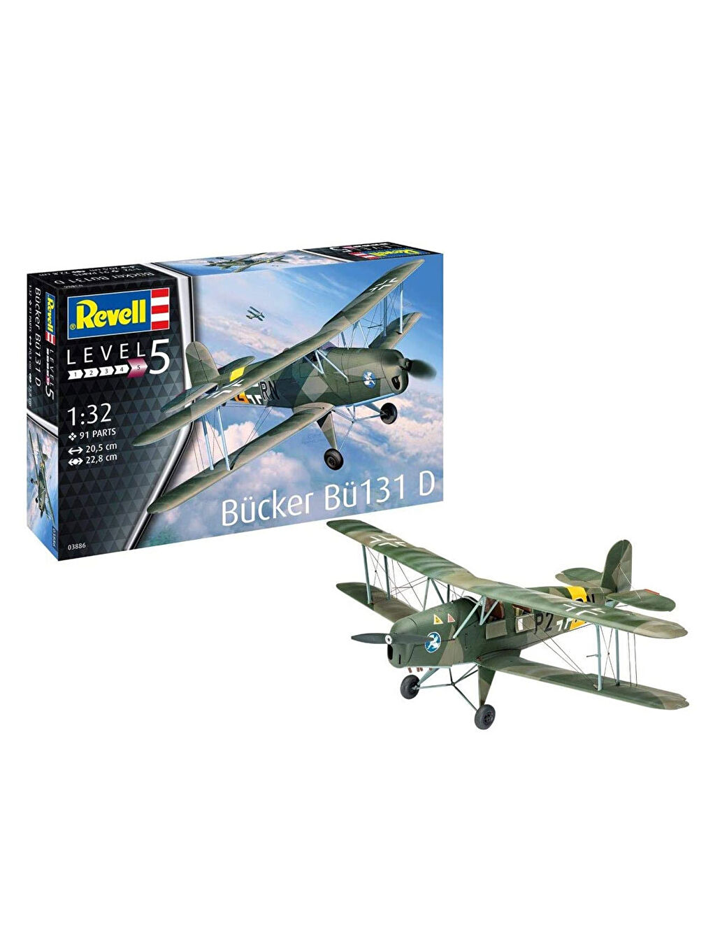 Revell Renksiz Maket Bücker Bü131 03886