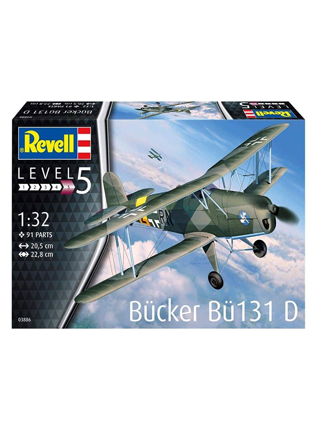 Revell Renksiz Maket Bücker Bü131 03886 - 2