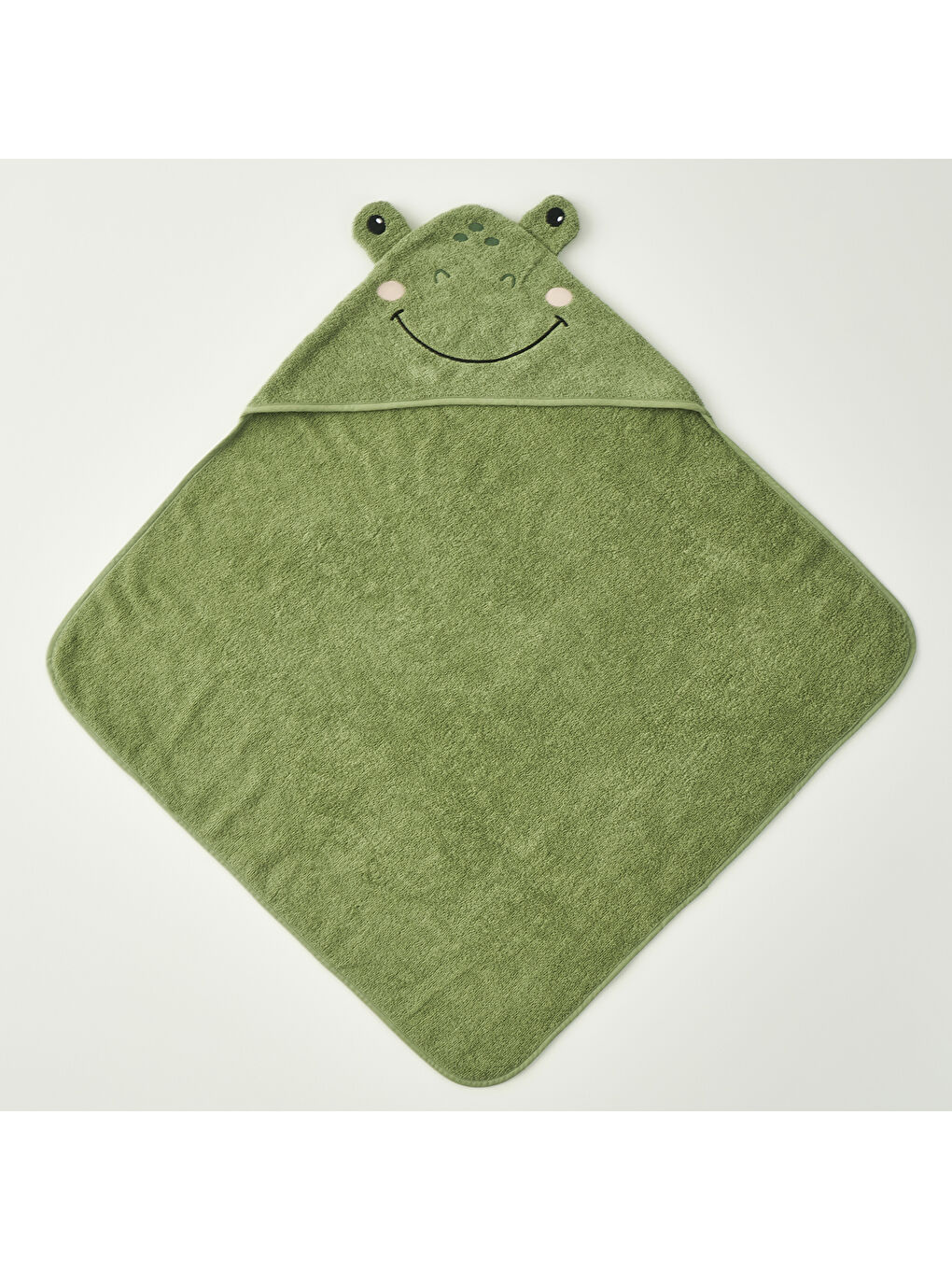 %100 Pamuk Frog Kundak Havlu Yeşil (75x75 cm)
