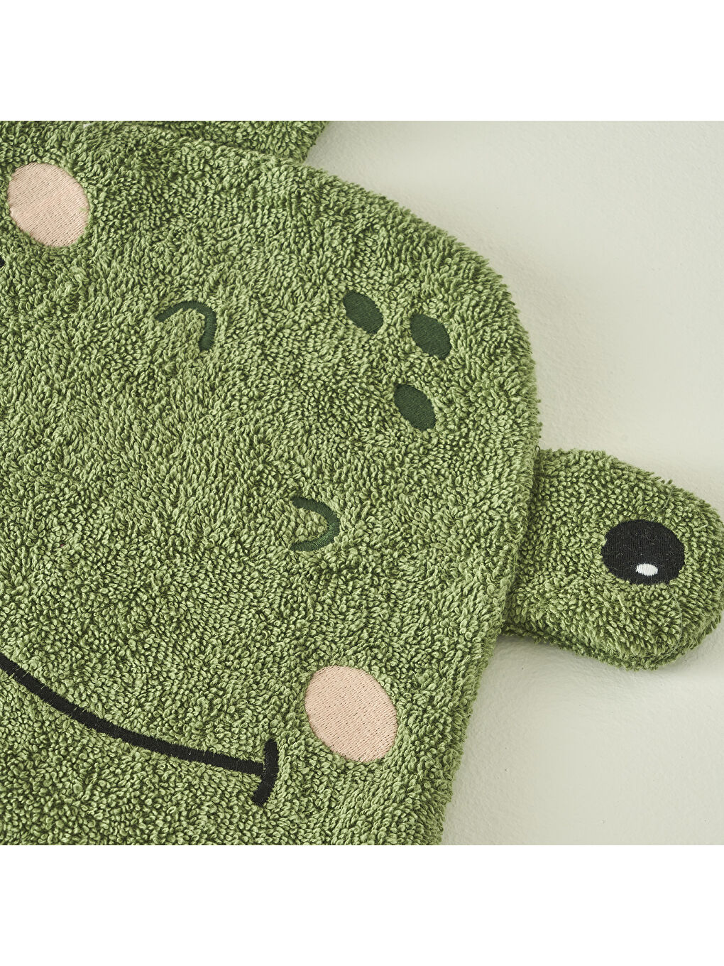 %100 Pamuk Frog Kundak Havlu Yeşil (75x75 cm)-1