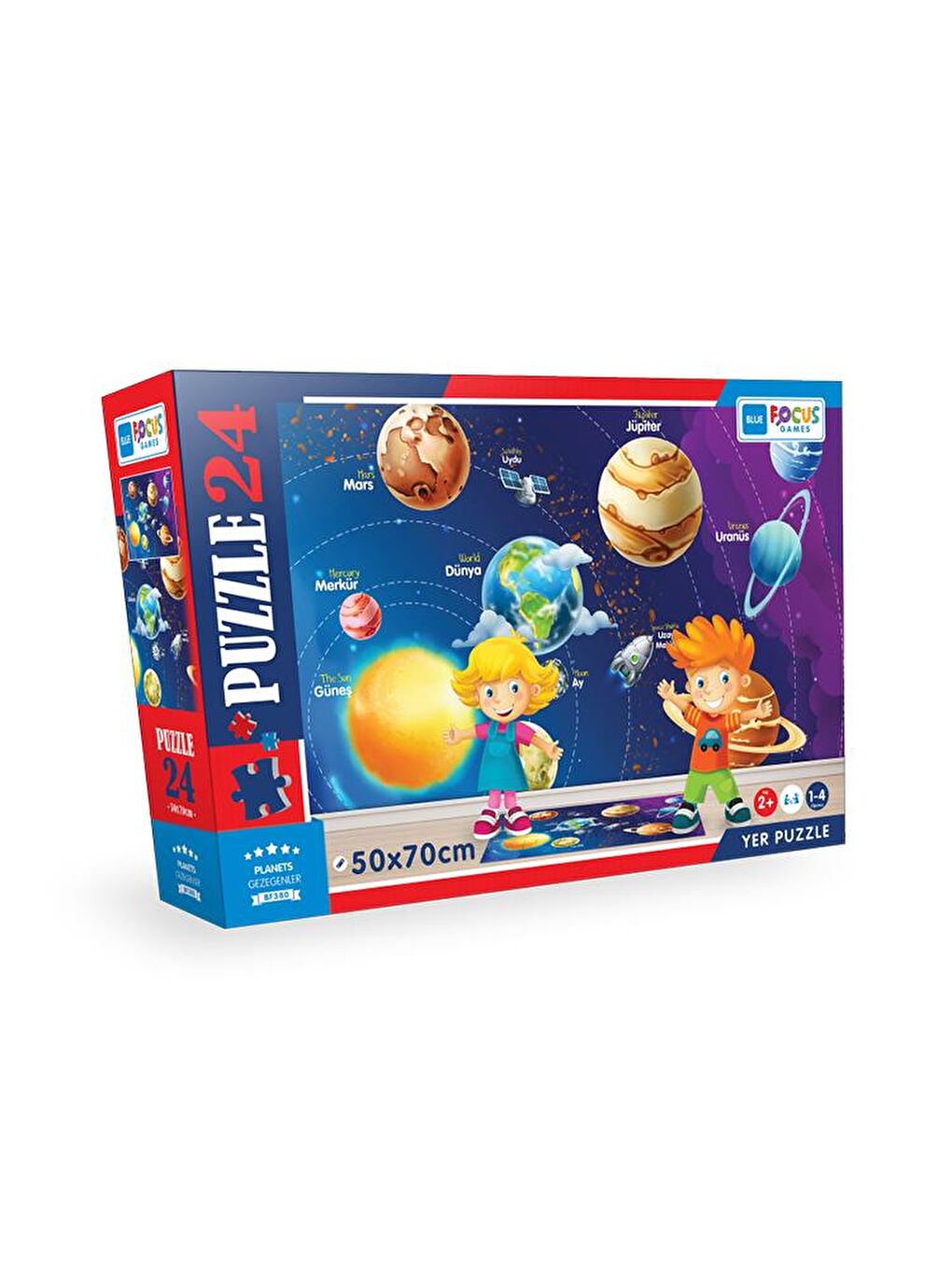 Blue Focus 24 Parça Yer Puzzle - Gezegenler (Planets)