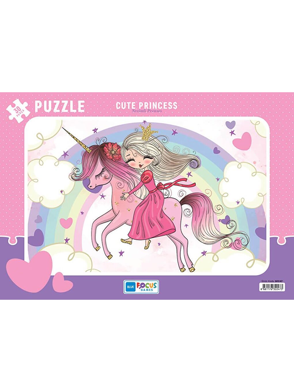 Blue Focus Karışık 30 Parça Puzzle - Sevimli Prenses (Cute Princess) - 1