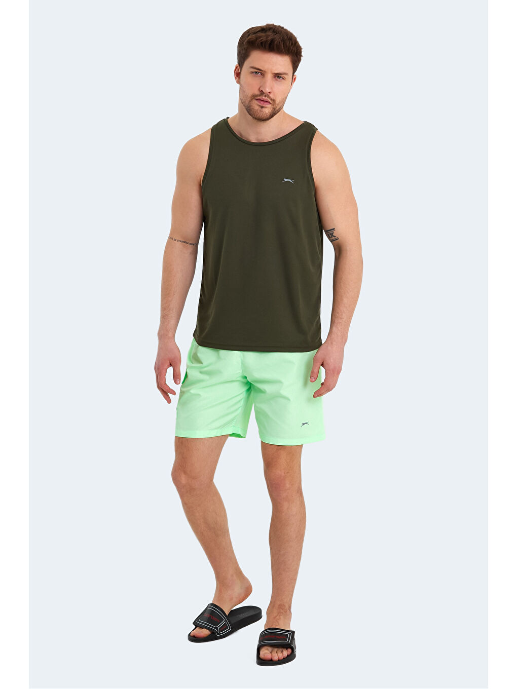 RASMUS Erkek Deniz Şortu Yeşil-6