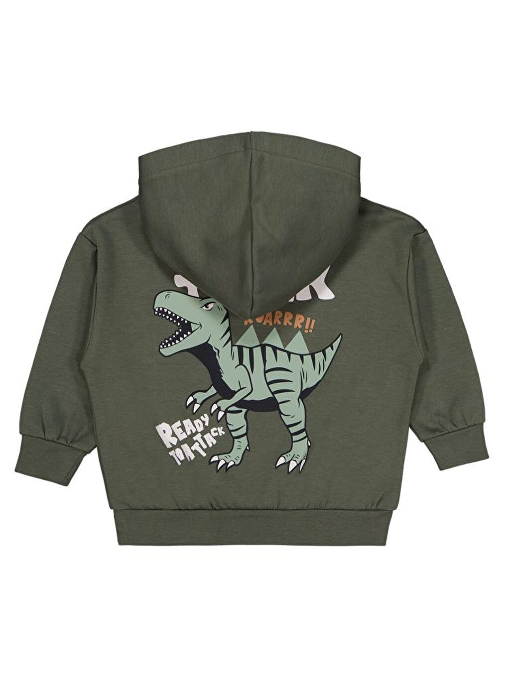 Haki Boys Trex Roar Baskılı 2-5 Yaş Sweatshirt-1
