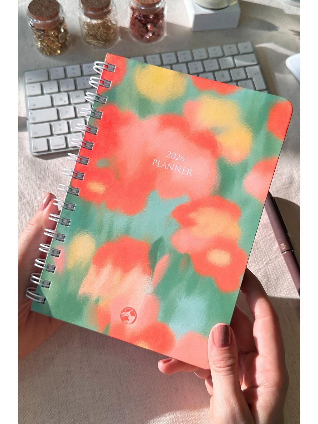 2026 Haftalık Ajanda Spiralli A5 12 Aylık Bloom