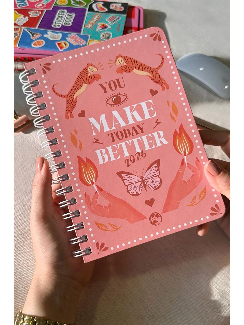 2026 Haftalık Ajanda Spiralli A5 12 Aylık Rise