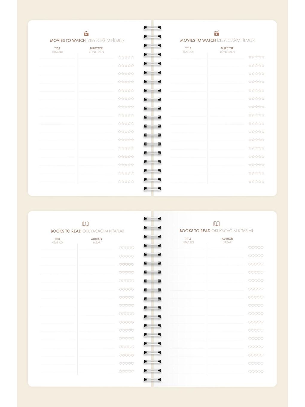 2026 Haftalık Ajanda Spiralli A5 12 Aylık Bloom-3