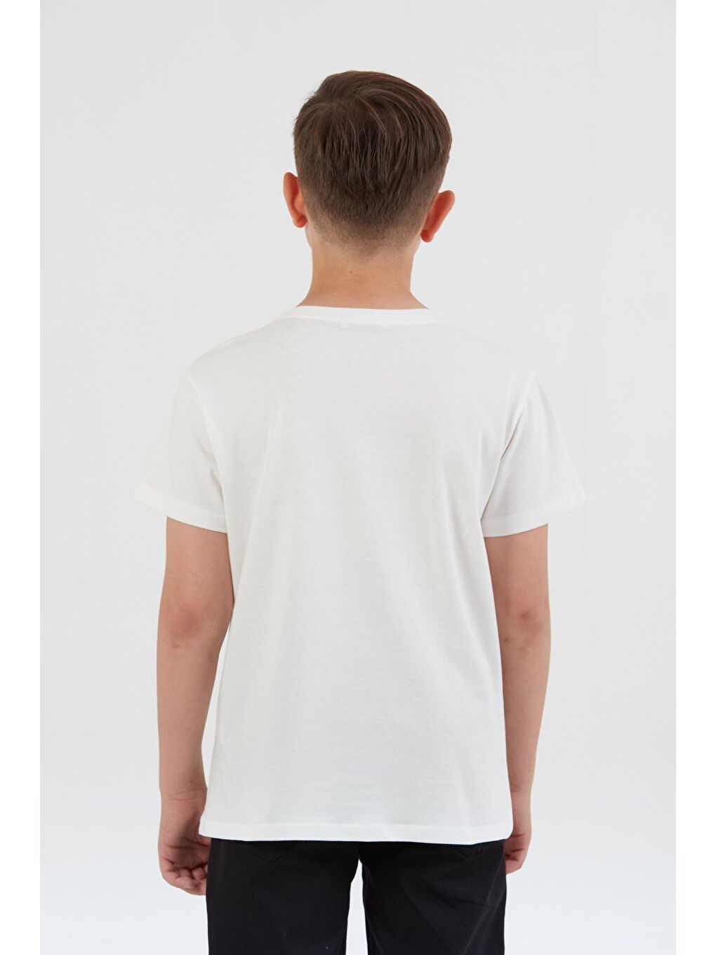 Ekru %100 Pamuk Brooklyn Baskılı Erkek Çocuk Tişört-2