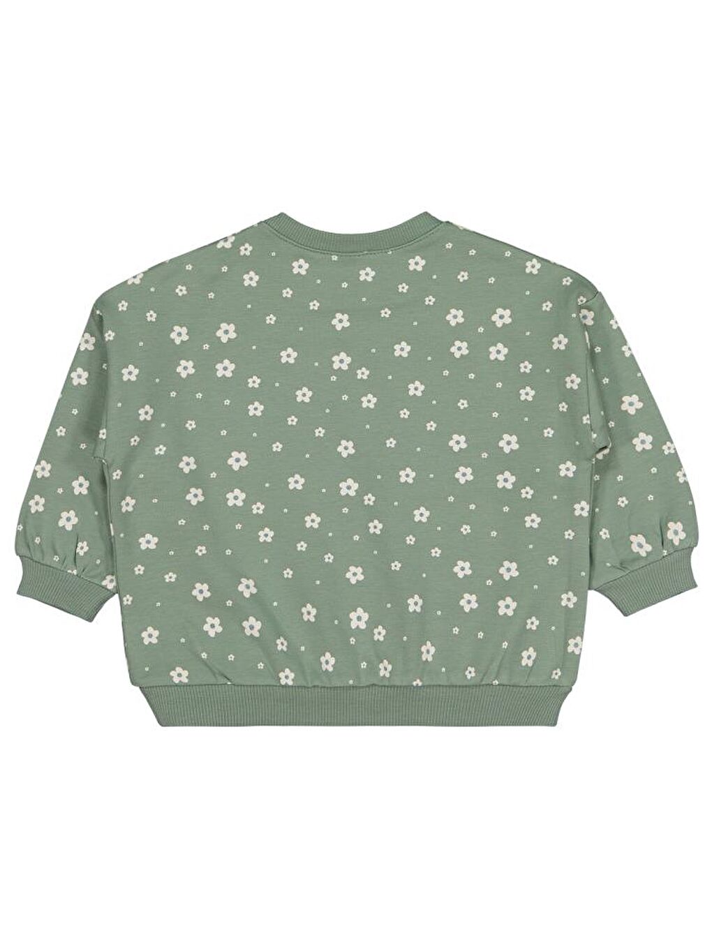 Yeşil Baby Mini Papatya Empirme 6-18 Ay Sweatshirt